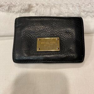 Michael Kors Black Pebbled Leather wallet (unisex)